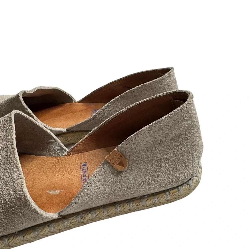 Verbenas Carmen Serraje Suede Leather Flat Espadrilles Slip On Shoes Womens 38